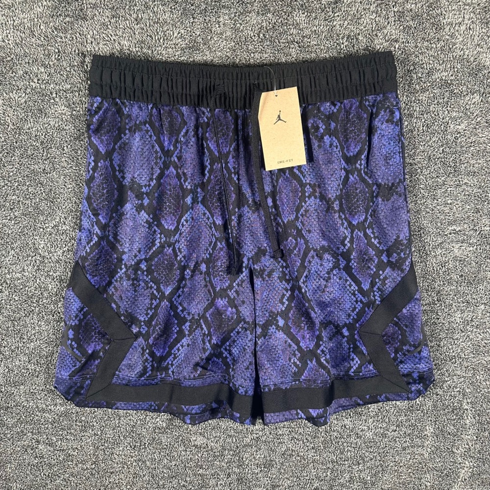 Jordan Shorts Mens M Purple Snakeskin Dri-FIT Basketball HF9907-543 NEW